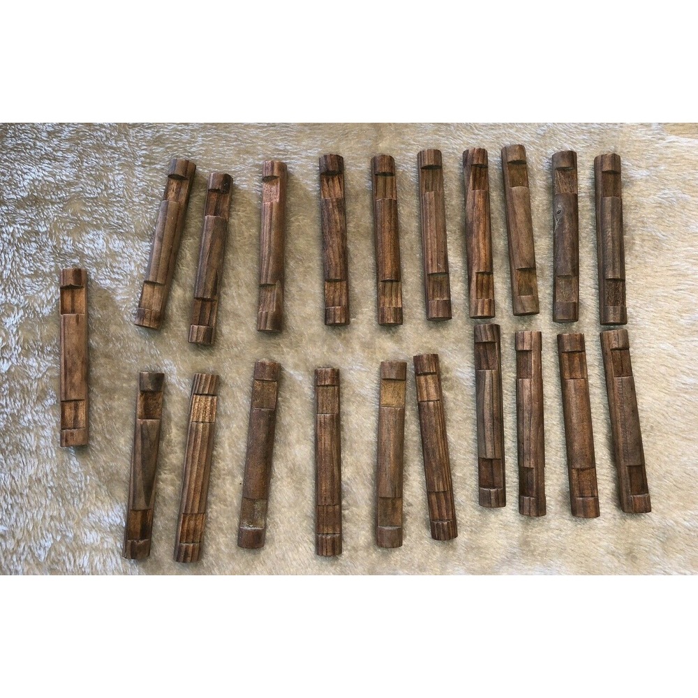 Lincoln Log Log Lot 21 Piece 2 Notch 4.5 inch Brown